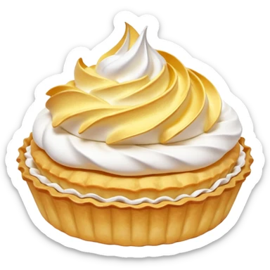 Lemon tartlet with meringue on top sticker