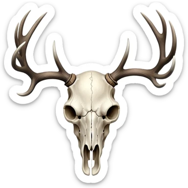 Elk skull sticker