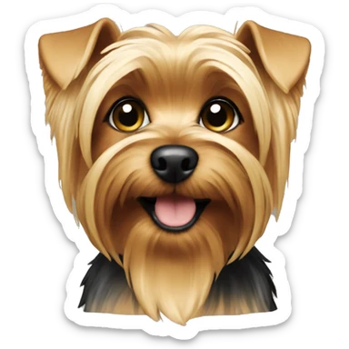 Dog Yorkie blonde sticker