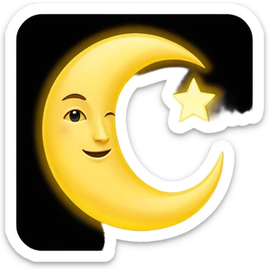 crescent moon emoji sticker