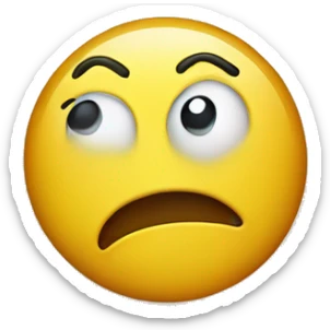 a smiley face that is so desperate reaching out sweating sticker