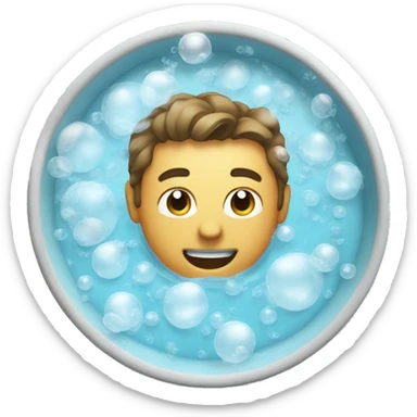 hot tub with bubbles sticker