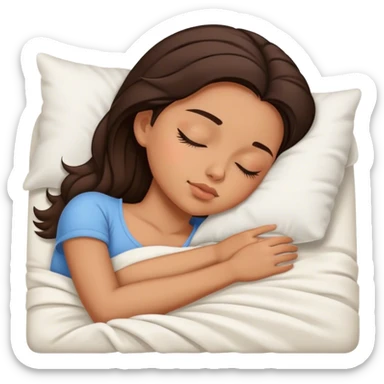 Brunette girl sleepin sticker