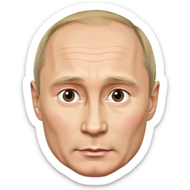 Vladimir Putin, Russian president portrait sticker