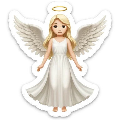 ангел в полный рост со светлыми волосами sticker