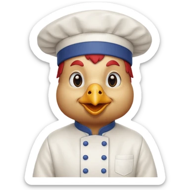 Ahora como una gallina con ropa de chef sticker