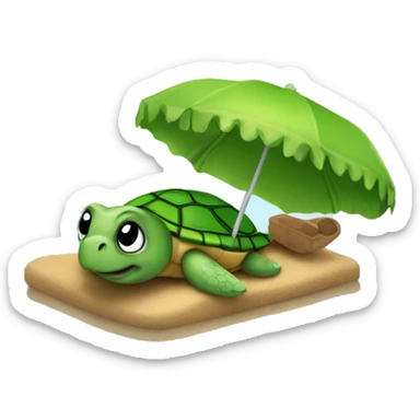 create a turtle sunbathing sticker