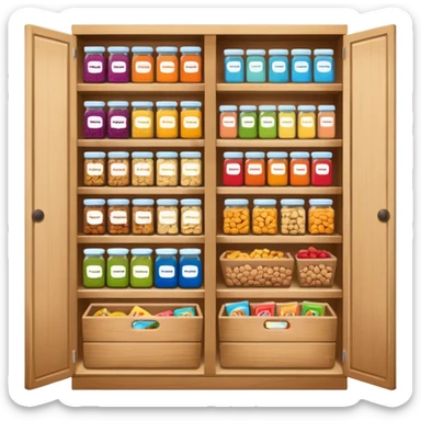 A snack pantry with the words The Pantry written on it sticker