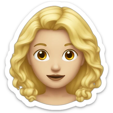 Une fille blonde déguisée pour halloween sticker