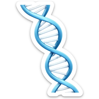 3D render of DNA Helix, forensic investigation aesthetic, sterile clinical lighting, cool blue undertones, sharp high-contrast details, professional clean look. sticker