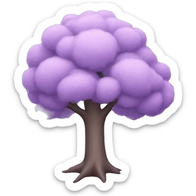 Pastel purple tree sticker