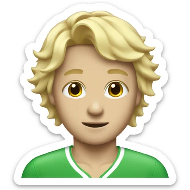 summer olympics blonde boy fencng sticker