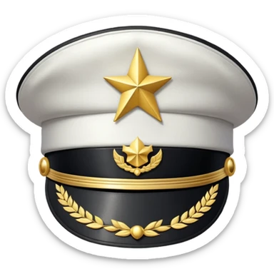 captain hat sticker