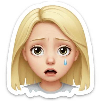 The girl is terrified sticker