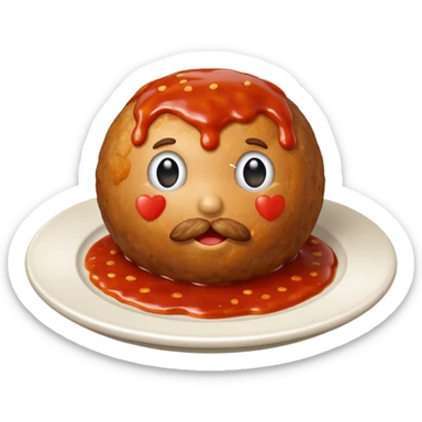 meatball restaurant sticker