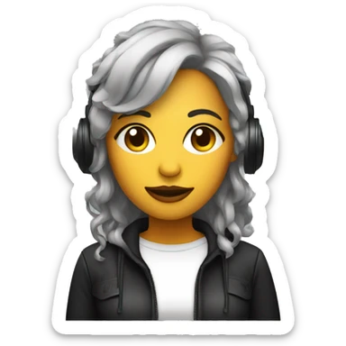 Music producer woman sticker