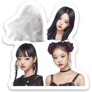 Blackpink jisoo jennie lisa rose sticker