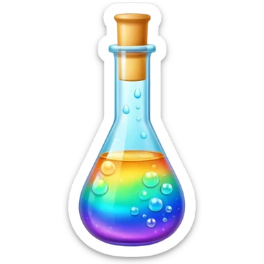 Potion – Glass vial filled with bubbling colored liquid sticker