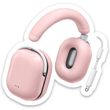 Airpods max light pink  sticker