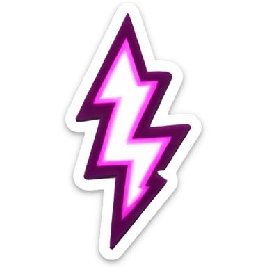 pink lightning bolt sticker