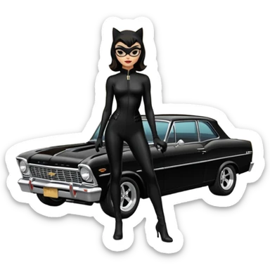 Catwoman’s  1965 Chevy Nova SS street rod sticker