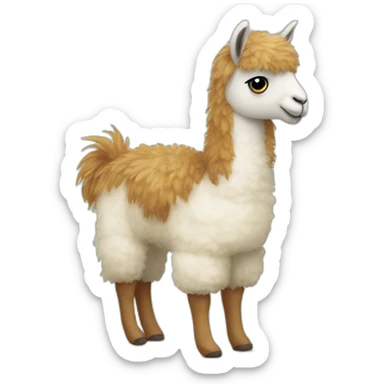 Stuffed animal llama sticker