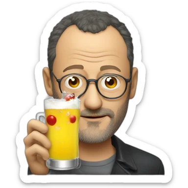 Jean Reno drink sticker