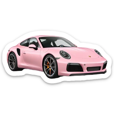 Light pink  new Porsche 911  sticker