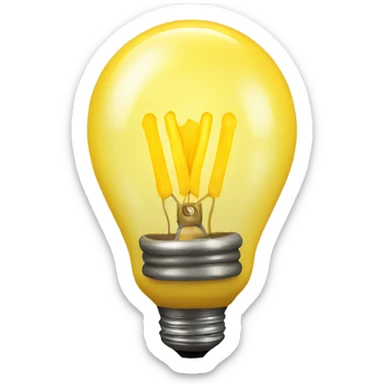 A yellow bulb seriously sticker