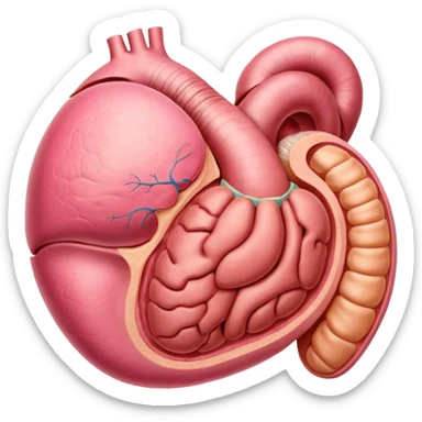 Human stomach medical image in professional look sticker