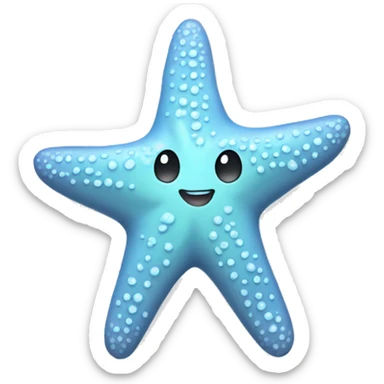 pastel blue starfish sticker