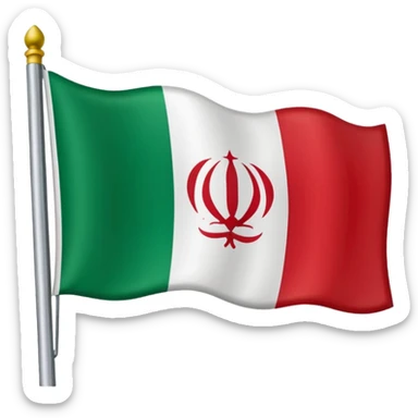 Old iran flag icon sticker