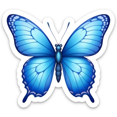 blue butterfly smll sticker