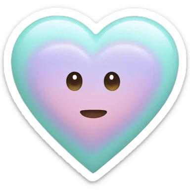 A heart with pastel colors  sticker