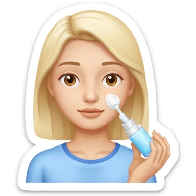 skin care applying cream sticker