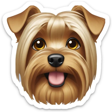 Dog yorkie in christmas sticker