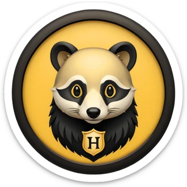 Hufflepuff crest Hogwarts sticker