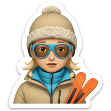 skiing downhill sticker