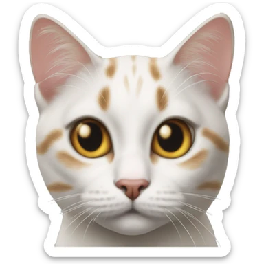 Realilistic close up of cat sticker