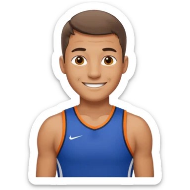 Jock man smiling sticker