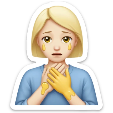 slitting my wrist normal round yellow emoji like traditional original emojis before the people ones sticker