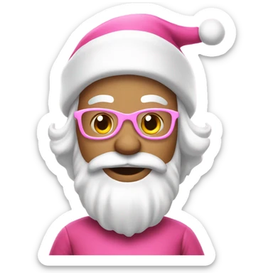 Hi!! Can you made a Santa Claus with a pink outfit  sticker