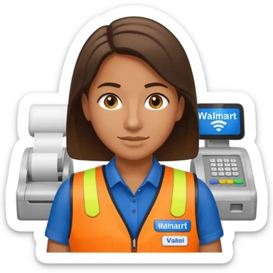 Walmart cashier sticker