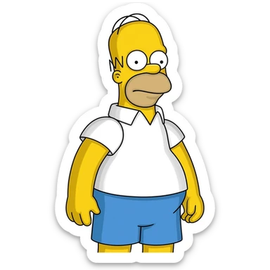 Homer simpson sticker