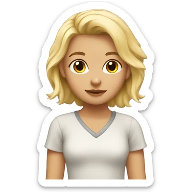 Blond therian girl sticker