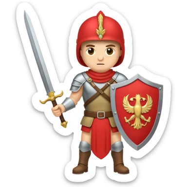 emoji de soldado romano alto y fuerte cuerpo entero sticker