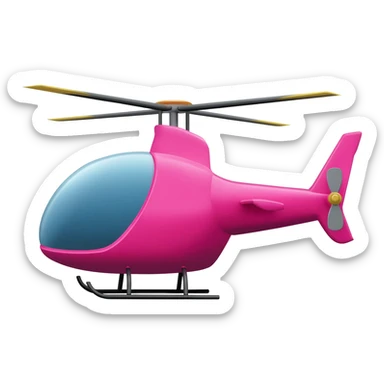 Pink helicopter sticker