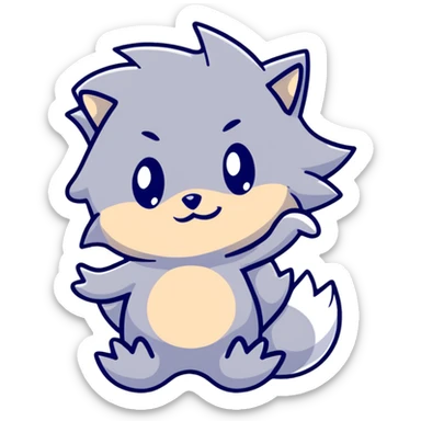 Baby Sonic the Hedgehog and baby Silver the Hedgehog together sticker