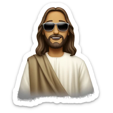 Jesus wearing shades sticker
