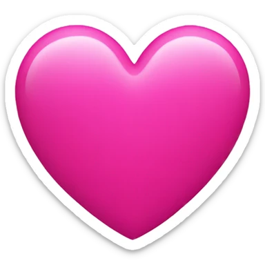 hot pink heart sticker